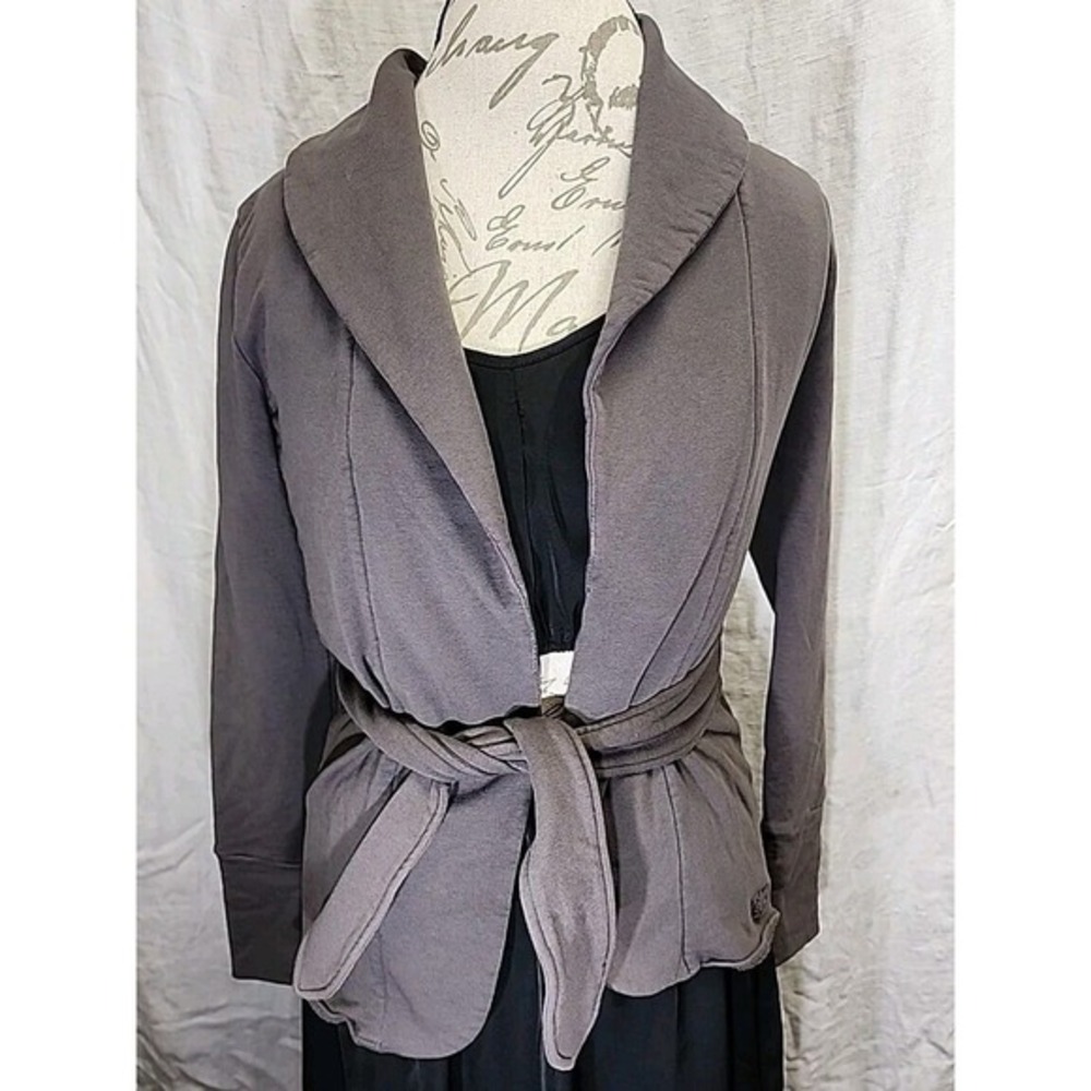 The North Face Women's Black Open Cardigan Wrap Sweater‎ Size XS Waist Tie